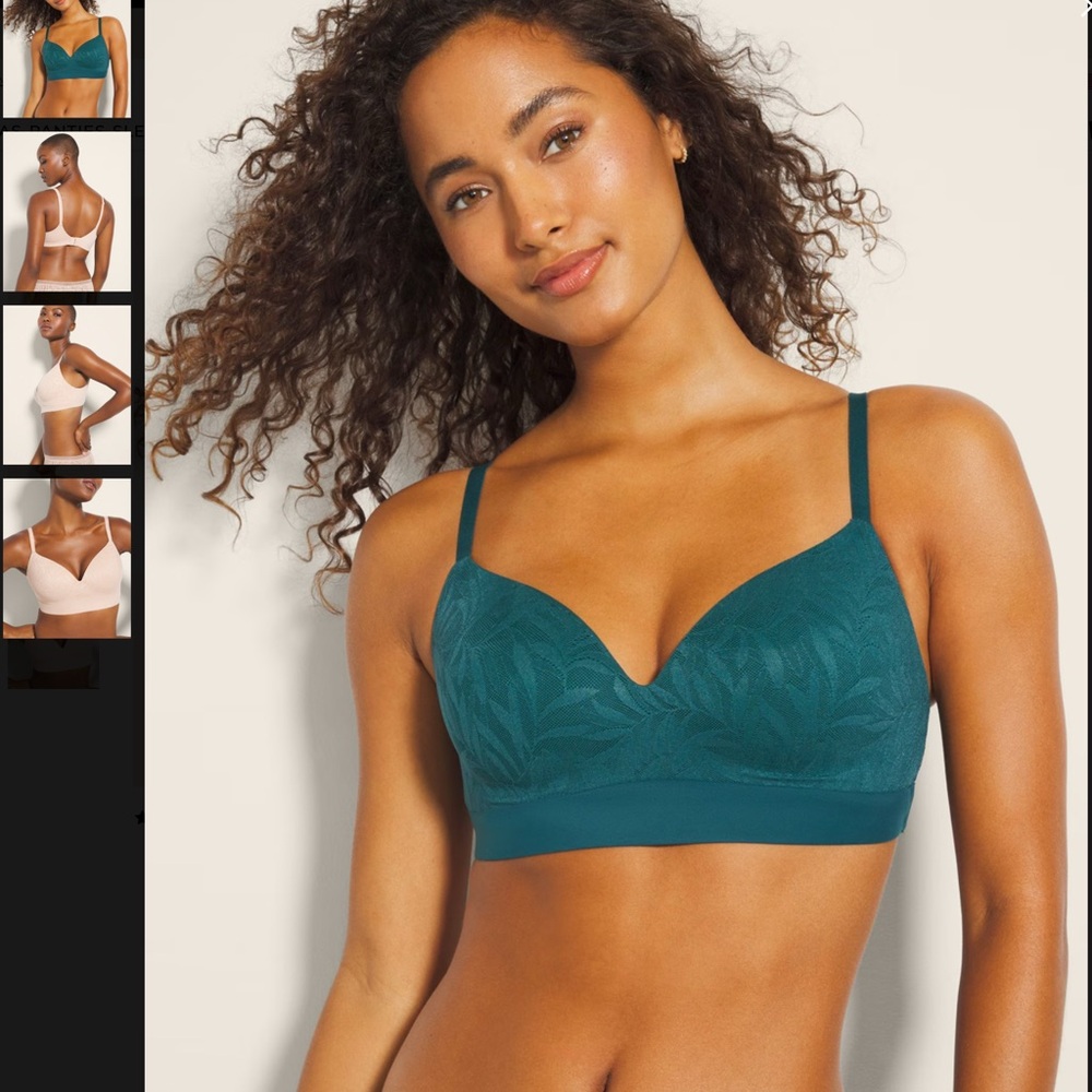 Teal Wireless Soma Bra 34D NWT